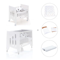 Minicuna 60x80 cm y cuna 60x120 cm (7en1) blanca · Omni Tre White C181T-M7700