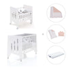 Minicuna 60x80 cm y cuna 60x120 cm (7en1) blanca · Omni Tre White C181T-M7700