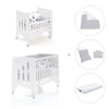 Minicuna 60x80 cm y cuna 60x120 cm (7en1) blanca · Omni Tre White C181T-M7700