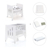 Minicuna 60x80 cm y cuna 60x120 cm (7en1) blanca · Omni Tre White C181T-M7700