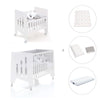 Minicuna 60x80 cm y cuna 60x120 cm (7en1) blanca · Omni Tre White C181T-M7700