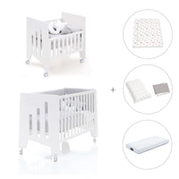 Minicuna 60x80 cm y cuna 60x120 cm (7en1) blanca · Omni Tre White C181T-M7700