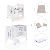 Minicuna 60x80 cm y cuna 60x120 cm (7en1) blanca · Omni Tre White C181T-M7700