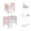 Minicuna 60x80 cm y cuna 60x120 cm (7en1) rosa claro · Omni Tre Flamingo C181T-M7742