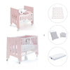 Minicuna 60x80 cm y cuna 60x120 cm (7en1) rosa claro · Omni Tre Flamingo C181T-M7742