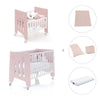 Minicuna 60x80 cm y cuna 60x120 cm (7en1) rosa claro · Omni Tre Flamingo C181T-M7742