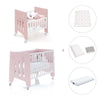 Minicuna 60x80 cm y cuna 60x120 cm (7en1) rosa claro · Omni Tre Flamingo C181T-M7742