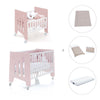 Minicuna 60x80 cm y cuna 60x120 cm (7en1) rosa claro · Omni Tre Flamingo C181T-M7742