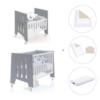 Minicuna 60x80 cm y cuna 60x120 cm (7en1) antracita · Omni Tre Antracita C181T-M7758