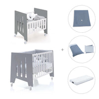 Minicuna 60x80 cm y cuna 60x120 cm (7en1) antracita · Omni Tre Antracita C181T-M7758