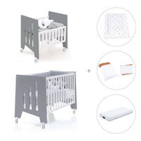 Minicuna 60x80 cm y cuna 60x120 cm (7en1) antracita · Omni Tre Antracita C181T-M7758