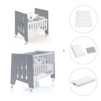 Minicuna 60x80 cm y cuna 60x120 cm (7en1) antracita · Omni Tre Antracita C181T-M7758