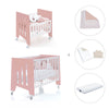 Minicuna 60x80 cm y cuna 60x120 cm (7en1) rosa · Omni Tre Quarzo C181T-M7759