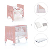 Minicuna 60x80 cm y cuna 60x120 cm (7en1) rosa · Omni Tre Quarzo C181T-M7759