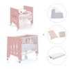 Minicuna 60x80 cm y cuna 60x120 cm (7en1) rosa · Omni Tre Quarzo C181T-M7759