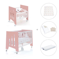Minicuna 60x80 cm y cuna 60x120 cm (7en1) rosa · Omni Tre Quarzo C181T-M7759