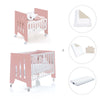 Minicuna 60x80 cm y cuna 60x120 cm (7en1) rosa · Omni Tre Quarzo C181T-M7759