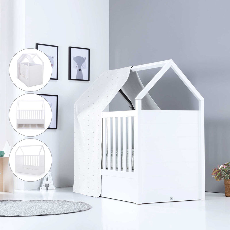 Cuna-casa Montessori para bebés (3en1) de 70x140 cm · AUNA Galaxy