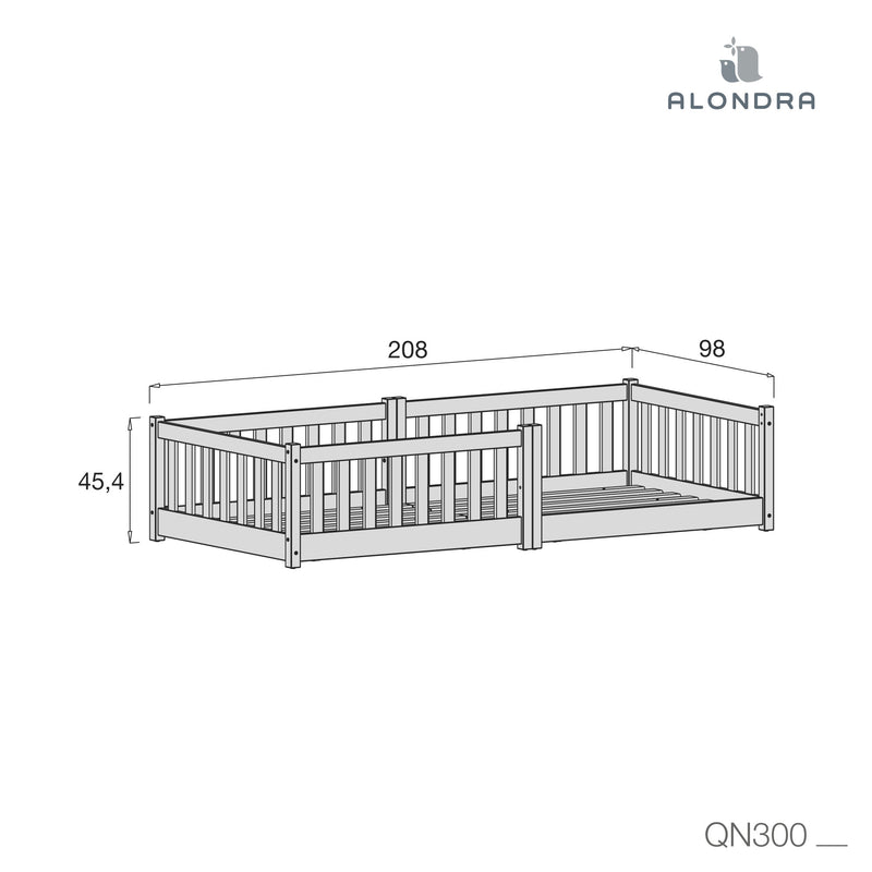 Cama Montessori júnior 90x200 cm · Tukki QN300