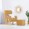 Mecedora lactancia con patas madera tapizada en tela · Glam SL119T