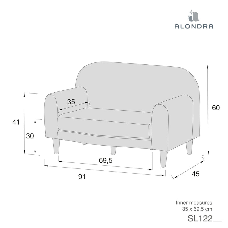 Medidas de sillón infantil doble