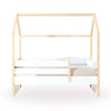 Cama Montessori con barrera 70x140 cm blanco/madera · Sogni NB1400