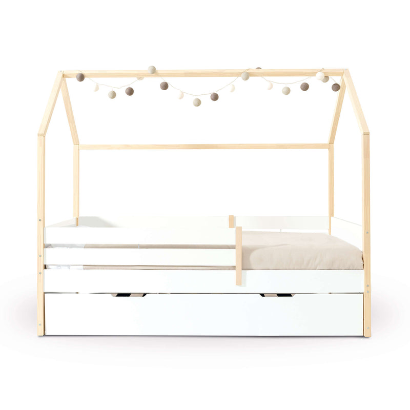 Cama Montessori 90x200 cm con cajón/cama nido en madera · Sogni XL NB2000