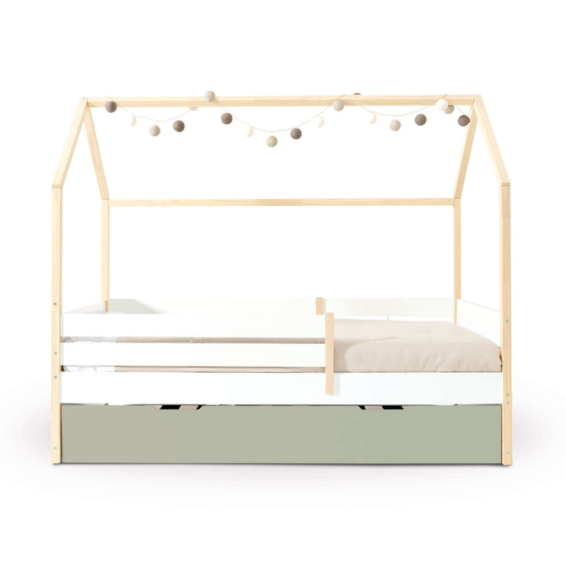 Cama Montessori 90x200 cm con cajón/cama nido en madera · Sogni XL NB2000