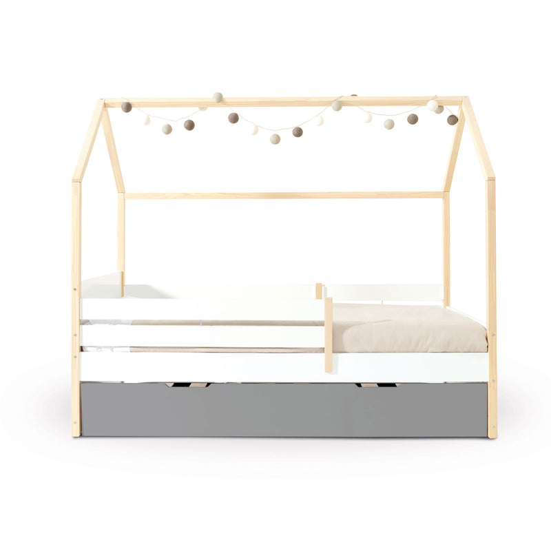 Cama Montessori 90x200 cm con cajón/cama nido en madera · Sogni XL NB2000