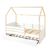 Cama Montessori 90x200 cm con cajón/cama nido en madera · Sogni XL NB2000