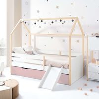 Cama Montessori 90x200 cm con cajón/cama nido en madera · Sogni XL NB2000