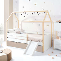 Cama Montessori 90x200 cm con cajón/cama nido en madera · Sogni XL NB2000