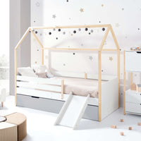 Cama Montessori 90x200 cm con cajón/cama nido en madera · Sogni XL NB2000