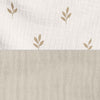 Cesta almacenaje infantil redonda hojas beige · Nandina 614-116