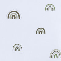 Nórdico minicuna 55x70 cm/60x80 cm arcoíris verde-oliva · Espuma do mar 1304-127