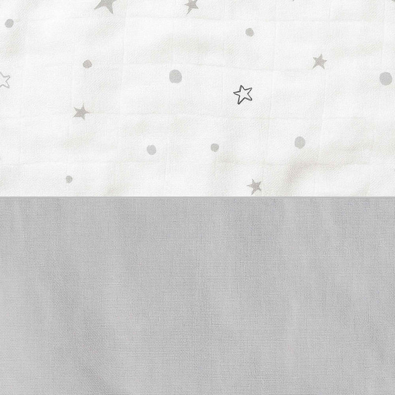 Cesta almacenaje infantil redonda gris con estrellitas · Delphin 614-134