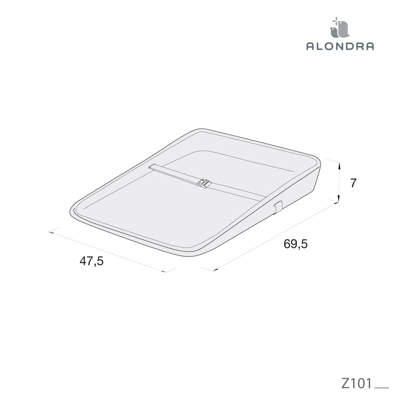 Cambiador de bebé 50x70 cm ergonómico de espuma · Glenn Z101