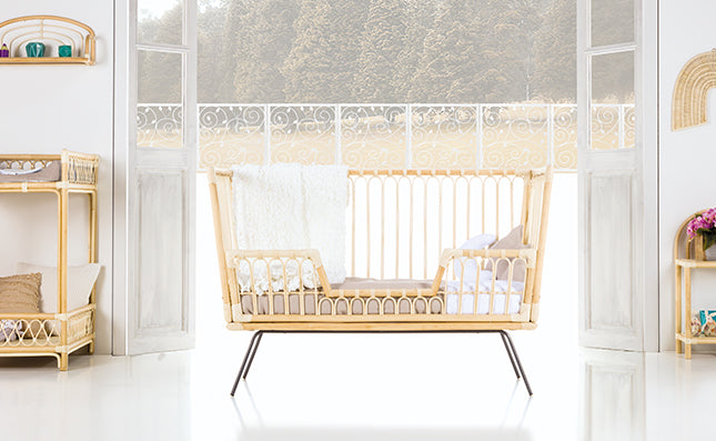 Cuna-cama de rattán 60x120cm Diem