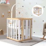 habitación de bebé con minicuna de 55x80 cm Crea Plus Uno