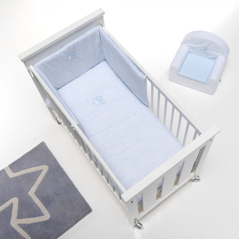 Edredón azul celeste para cuna de bebé 60x120cm  · 605-061
