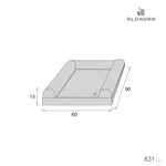 Colchoneta cambiador terracota (60x90 cm) para cuna convertible o cómoda · 631-123 Ariake