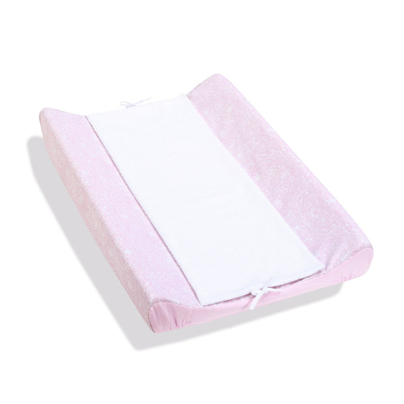 Funda ajustable rosa estampado para vestidor de bebé (80x50 cm) · 633-062