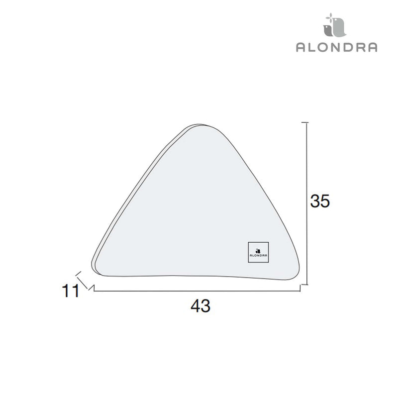 medidas de cojín triangular