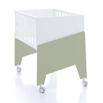 Minicuna de colecho 50x80 cm para bebé (5en1) blanca/verde-oliva · Equo