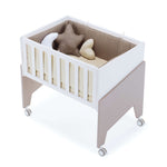 Minicuna de colecho 50x80 cm para bebé (5en1) blanca/beige · Equo