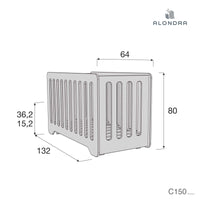 Medidas cuna para bebé modelo C150 de Alondra