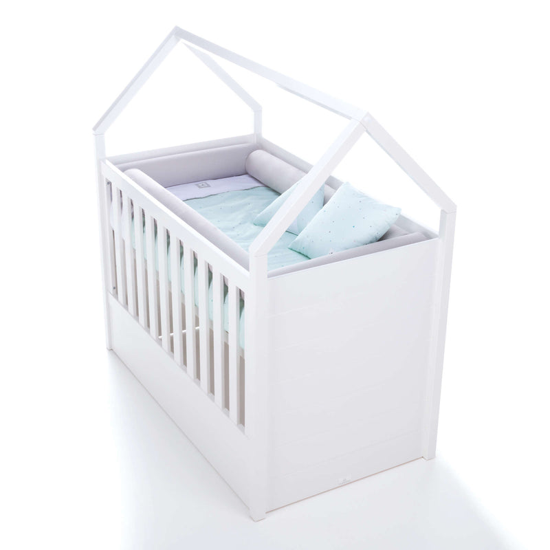 Cuna cabaña Montessori bebé tipo casita (3en1) 70x140 cm · AUNA Mint
