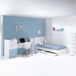 Habitación juvenil azul con mobiliario Alondra
