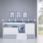 Cuna convertible 70x140 cm Inside Blu denim · K404-M7741