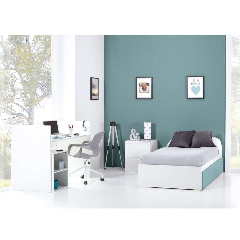 Cuna convertible 70x140 cm en verde-agua · Inside K404-M1181